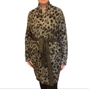 Thick Sweater Cardigan Wrap • NEVER WORN • Tie Waist, Full Coverage Oversized